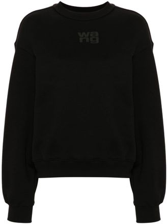 Alexander Wang Katoenen sweater met logo-reliëf - Zwart