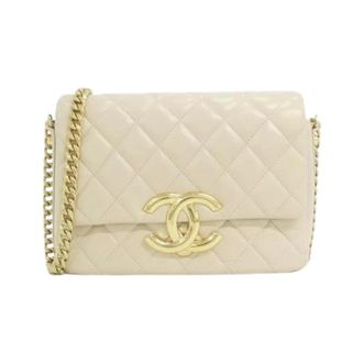 Chanel unisex, Pre-owned, Beige, Maat: ONE Size Leer