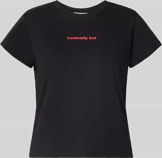 Review T-Shirt mit Statement-Print und Rundhalsausschnitt in Black, Gr&ouml;&szlig;e XS