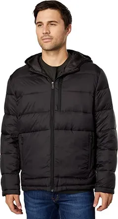 Cole Haan Hooded Nylon Jacket Mens Clothing Black : 2XL, Nylon/Polyester
