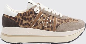 Premiata Sneakers Bethcoin platform in pelle e tessuto con paillettes
