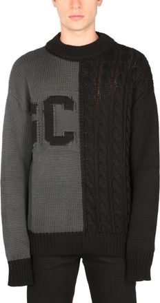 GCDS Black Crew Neck Sweater