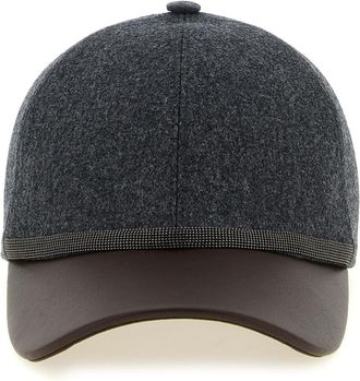 Brunello Cucinelli Grey Solid Baseball Cap