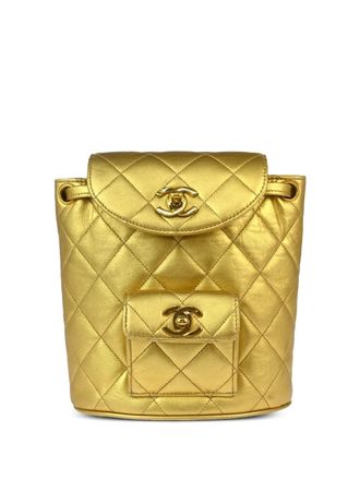 Chanel 1992 small Duma backpack - women - Lambskin - One Size - Gold