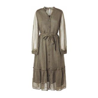 Pepe Jeans London Lorna Jurk - Dames - Shirt Kleedjes - Groen - XS - Polyester - Kleedjes