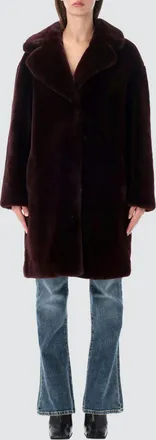 Stand Studio Cappotto monopetto al ginocchio in pelliccia sintetica