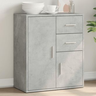 vidaXL Vidaxl - Aparador De Madera De Ingenier&iacute;a Gris Hormig&oacute;n 60x31x70 Cm