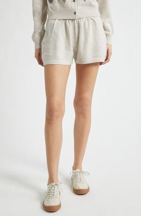 Johnstons of Elgin Cove Cashmere Lounge Shorts in Lunan Sand at Nordstrom, Size Medium