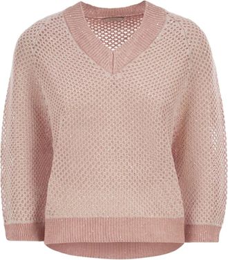 PESERICO Trui met V-hals - Roze