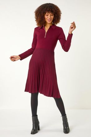 Roman Zip Detail Knitted Dress