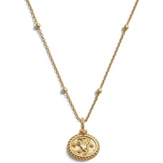 Awe Inspired Zodiac Pendant Necklace in Capricorn/14K Gold Vermeil at Nordstrom