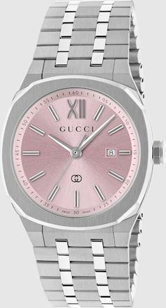 Gucci 25H Watch, 30mm, Pink, Steel