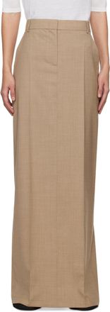 スカート Max Mara Long brown skirt in denim effect Max Mara Long Brown Skirt In Denim Effect from $362.00 - on