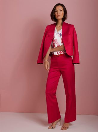 Cr&eacute;ation L Kurzblazer CREATION L PREMIUM Lyocell-Blazer, Damen, Gr. 36, rot, 70% Lyocell, 26% Baumwolle, 4% Elasthan, Blazer Kurzblazer