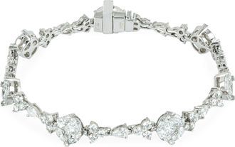 Bespoke 18ct white gold & white diamond bracelet 6.77TDW