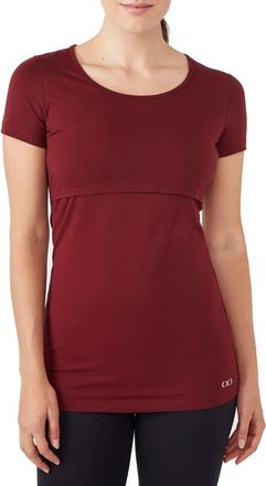 Modern Eternity Maternity/Nursing Tee in Burgundy at Nordstrom, Size Medium