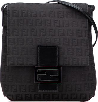 Fendi Pre-owned Womens Baguette Shoulder Bag - Black Textile - One Size