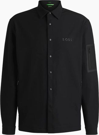 HUGO BOSS Mens Regular Fit Long Sleeve Shirt - Black - Size: 38/Regular