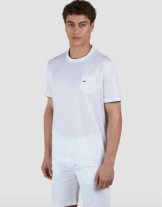 Paul & Shark Mens Paul & Shark Double Mercerised Cotton Jersey T-Shirt - White - Size: 38