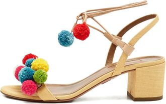 Aquazzura Sandali con pompon - Toni neutri