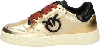 Pinko Low-top leren sneakers - Dames - Sneakers - Geel - 37 EU - Leer - Schoenen