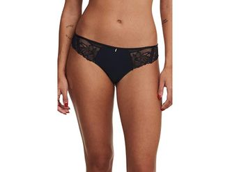 Chantelle New Orangerie Tanga Womens Underwear Black : XL, Sheer/Nylon/Mesh