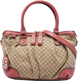 Gucci Pre-owned Gucci Diamante Canvas Sukey Satchel Ladies ZMUF2VMKS8UEB4FD