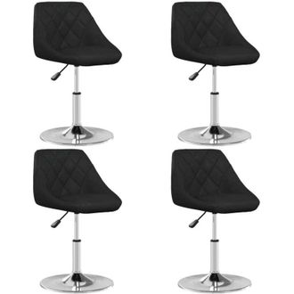 vidaXL Vidaxl - Sillas De Comedor 4 Unidades Cuero Sint&eacute;tico Negro