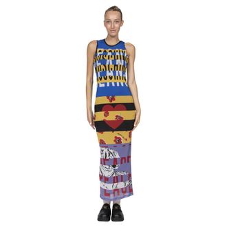 Moschino Maxi Dresses, female, Multicolor, Size: XS Printed Tulle Dress