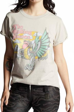 Recycled Karma Classic Rolling Stones Dragon Tee In Sand
