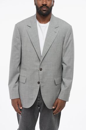 Brunello Cucinelli Blazer Semifoderato in Lana Vergine con Rever Classico Brunello Cucinelli