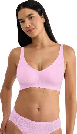 sloggi B&uuml;gelloser BH SLOGGI ZERO Feel Bliss Soft bra, Damen, Gr. XL, N-Gr, floral pink, Spitze, Obermaterial: 76% Polyamid, 24% Elasthan, BHs B&uuml;gelloser BH, 