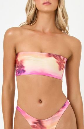 L*Space Avalon Reversible Bandeau Bikini Top in Island Hopper at Nordstrom, Size X-Small