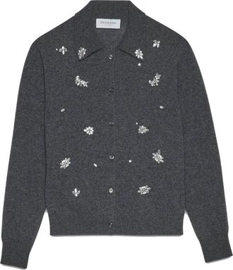 Ermanno Scervino Geknoopte Cardigan - Dames - Vesten - Grijs - S - Wol - Truien & Vesten