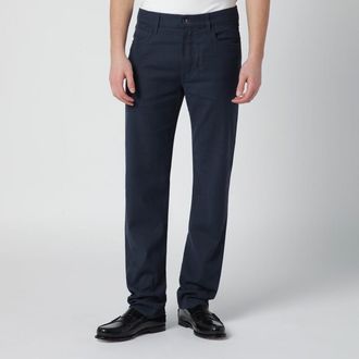 Loro Piana Quarona trousers in ocean blue