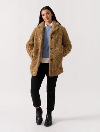 Samsøe & Samsøe Samsoe & Womens Natja Coat in Tan - Size X-Small