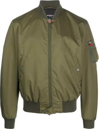 Kiton zip-up bomber jacket - men - Spandex/Elastane/Cotton/Polyester/Polyamide/Polyester - 48 - Green