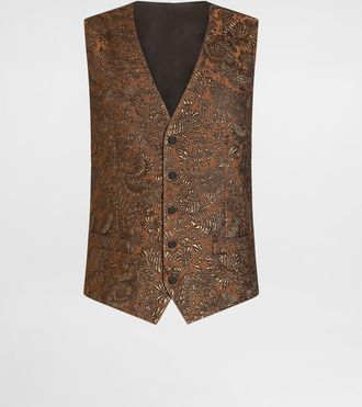 Dolce & Gabbana Single-breasted Brocade Vest - Man Suits And Blazers 48
