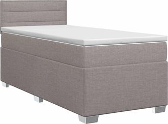 vidaXL Cama Box Spring Con Colch&oacute;n Con Cabecera Topo 80 X 200 Cm Tela Vidaxl