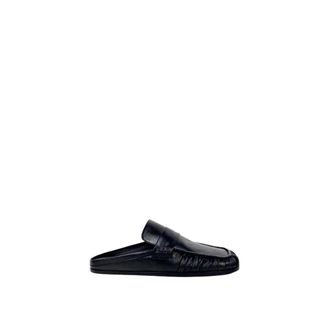 Jil Sander Wrinkled-Detail Leather Mules - female - Jil Sander - Mules - Black - 4 1/2 UK - Shoes