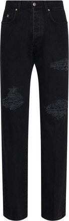 John Richmond Eenvoudig ontworpen broek met subtiele distressed details - Heren - Regular Fit Jeans - Zwart - W36 - Jeans