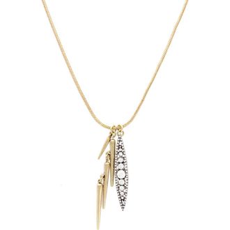 Olivia Welles Crystal Two-Tone Necklace in Gold at Nordstrom Rack