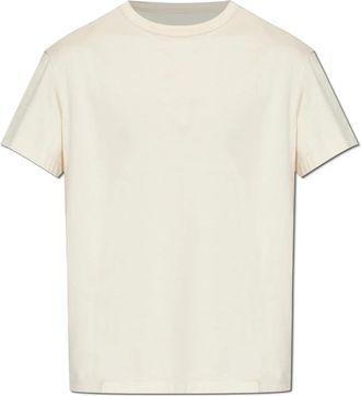Maison Margiela T-shirt met logo - Heren - T-shirts - Beige - 2XL - Katoen - Tops
