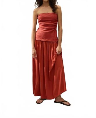 Faithfull The Brand Hedy Maxi Dress In Dusty Tomato