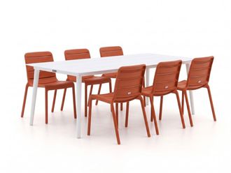 Forza Furniture Forza Narni/Sora 220cm dining tuinset 7-delig stapelbaar