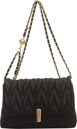 Generic Chain Shoulder Bag for Women Quilted Leather Purse and Handbag Fashion Flap Crossbody Bags Quilted Ladies Clutch (Black)