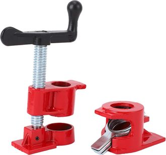 OEM Abrazaderas Para Tuber&iacute;as Estilo H, Dispositivo De Liberaci&oacute;n R&aacute;pida, 4 Juegos, Para Tuber&iacute;as Roscadas De 3/4, Abrazaderas De Madera Con Manivela, Hie