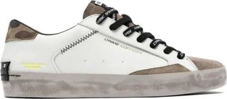 Crime London Schoenen, Heren, Wit, 44 EU, Leer, Sneaker