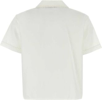 Miu Miu Womens Shirt White Cotton Linen