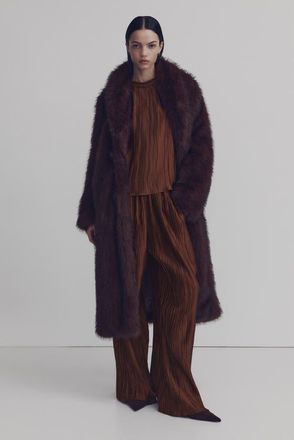 H&M Crinkled Pull-on Trousers in Brown at Nordstrom, Size Xx-Large